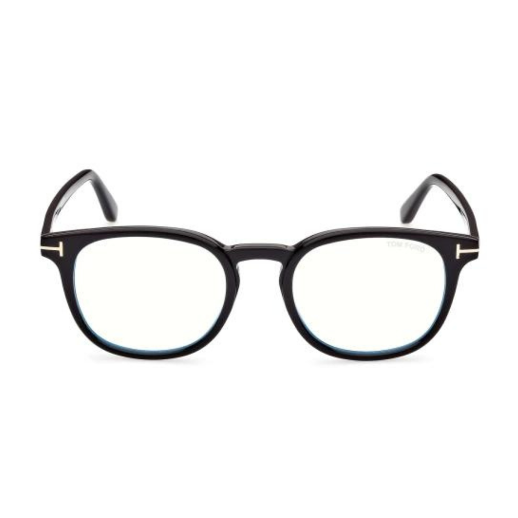 Occhiali Rotondi Blue Block Tom Ford FT5871-B-001 Shiny Black