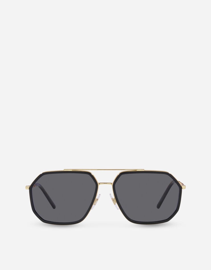 OCCHIALI DA SOLE Gros grain sunglasses Dolce&Gabbana Gold and Black