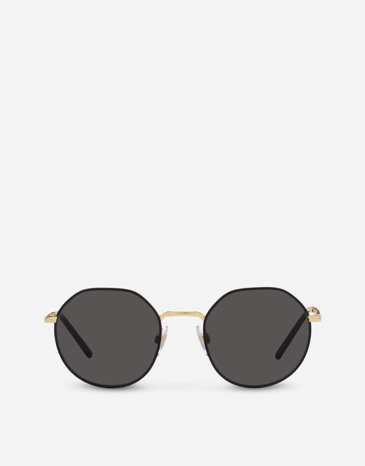 OCCHIALI DA SOLE Gros grain sunglasses Dolce&Gabbana Gold and black
