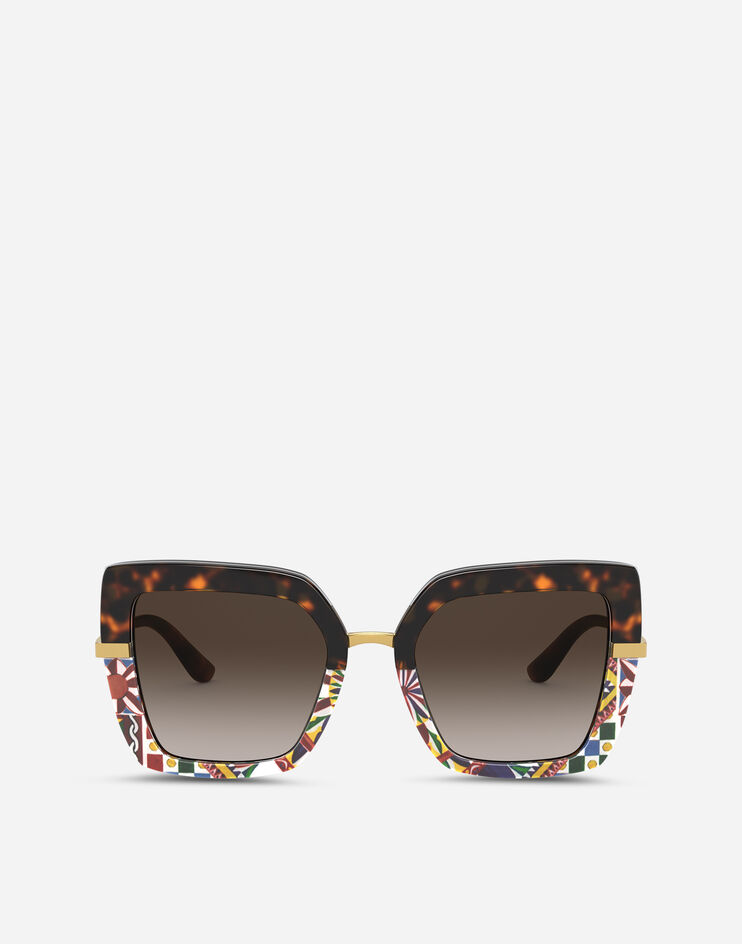 OCCHIALI DA SOLE Half print sunglasses Dolce&Gabbana Carretto Print