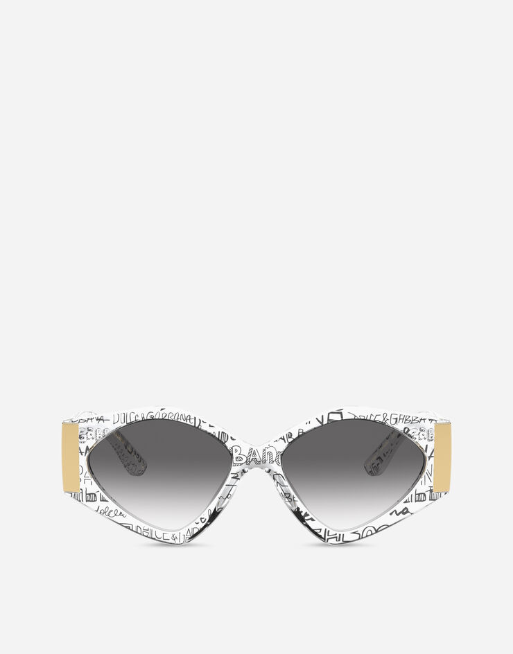 OCCHIALI DA SOLE Modern print graffiti sunglasses Dolce&Gabbana Transparent