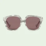 Occhiali da sole quadrati Gucci GG1376SA White