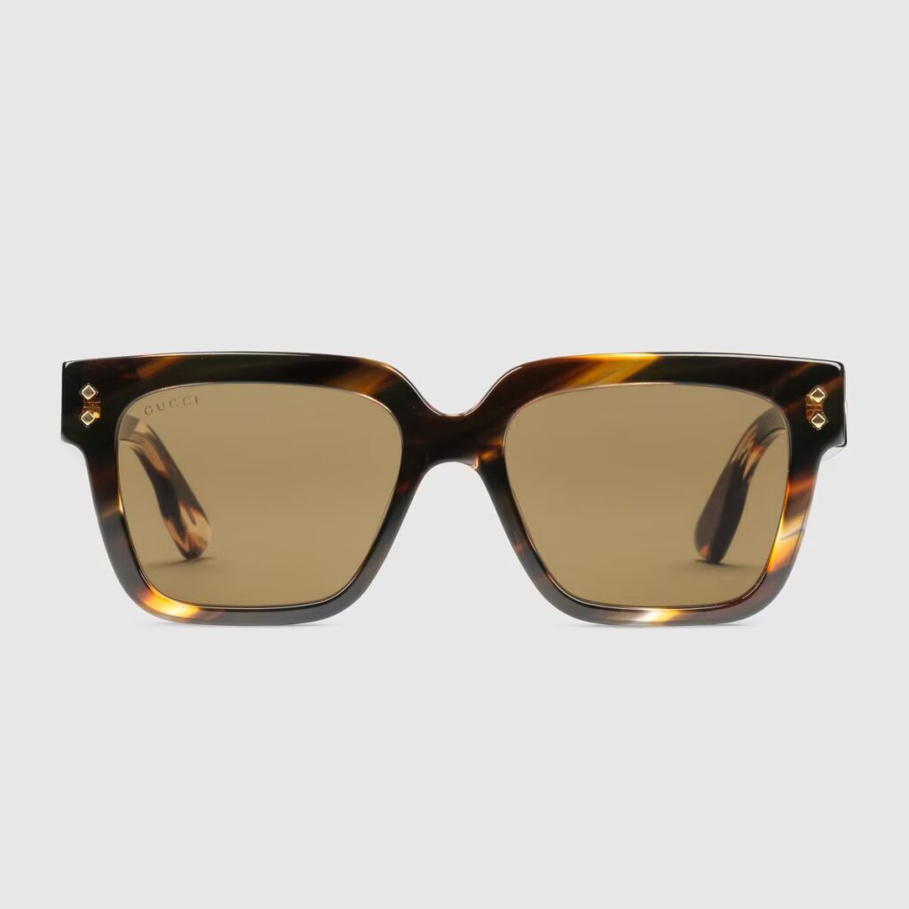 Occhiali da sole rettangolari Gucci GG1084S HAVANA