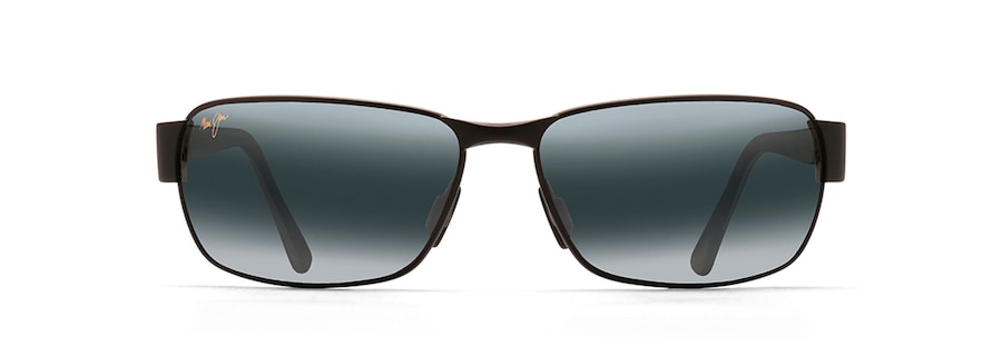 Occhiali da Sole polarizzati rettangolari BLACK CORAL Maui Jim 249-2M Nero opaco