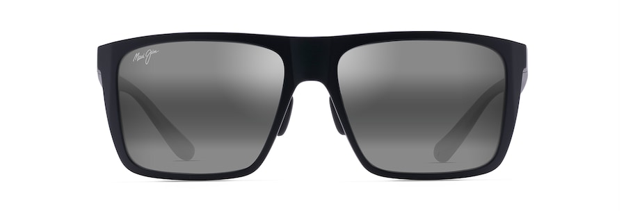 Occhiali da Sole polarizzati rettangolari HONOKALANI Maui Jim 455-02 Nero opaco