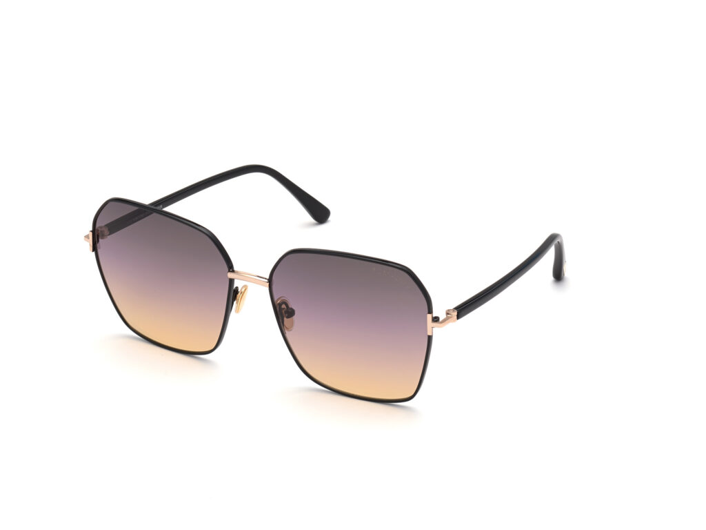 Occhiali da Sole TOM FORD FT0839 CLAUDIA-02-01B nero lucido / fumo grad