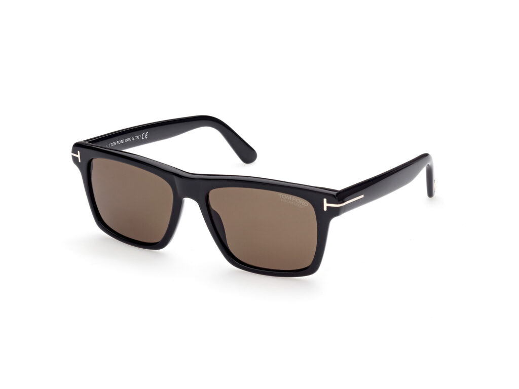 Occhiali da Sole TOM FORD FT0906 BUCKLEY-02-01H nero lucido / marrone polar