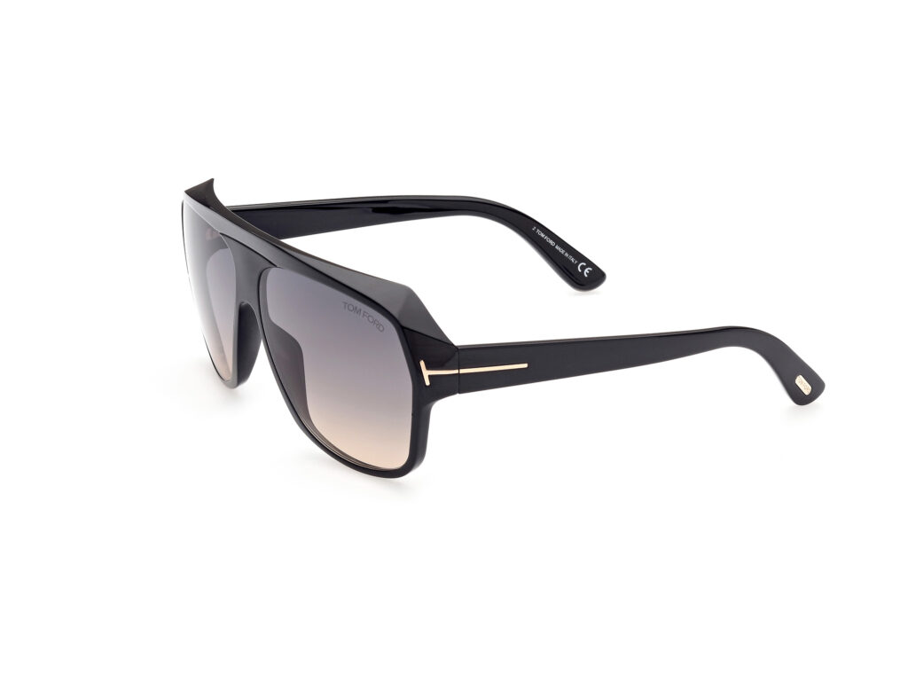 Occhiali da Sole TOM FORD FT0908 HAWKINGS-02-01B nero lucido / fumo grad