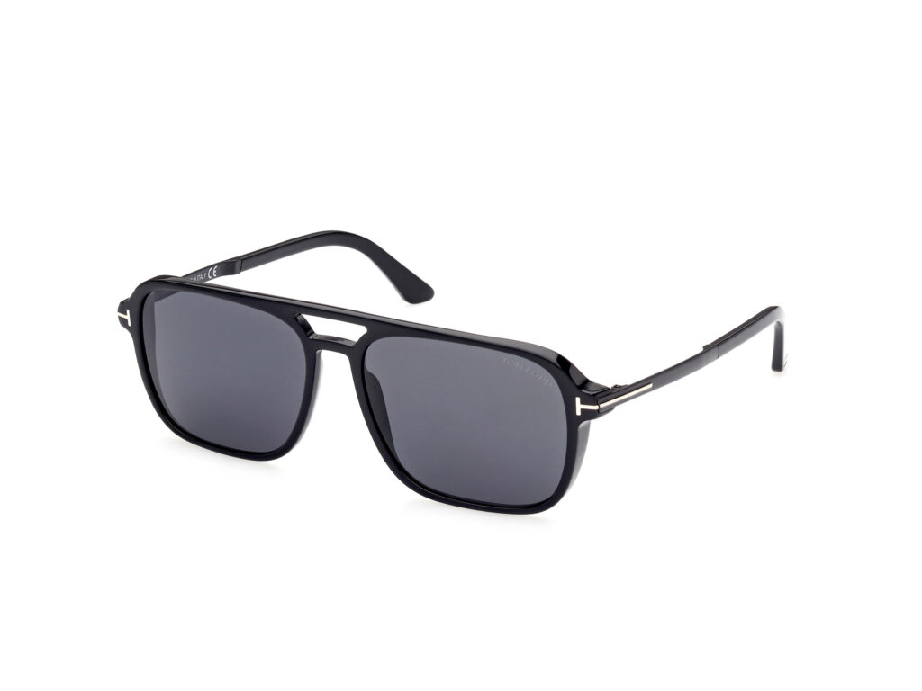 Occhiali da Sole TOM FORD FT0910 CROSBY-01A nero lucido / fumo