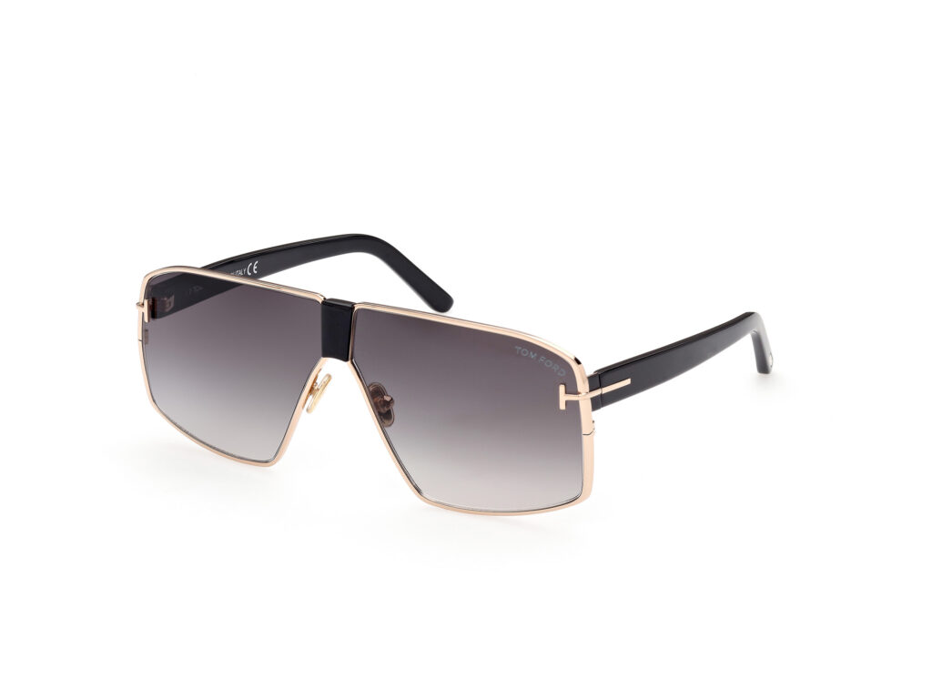 Occhiali da Sole TOM FORD FT0911 RENO-28B oro rosé lucido / fumo grad