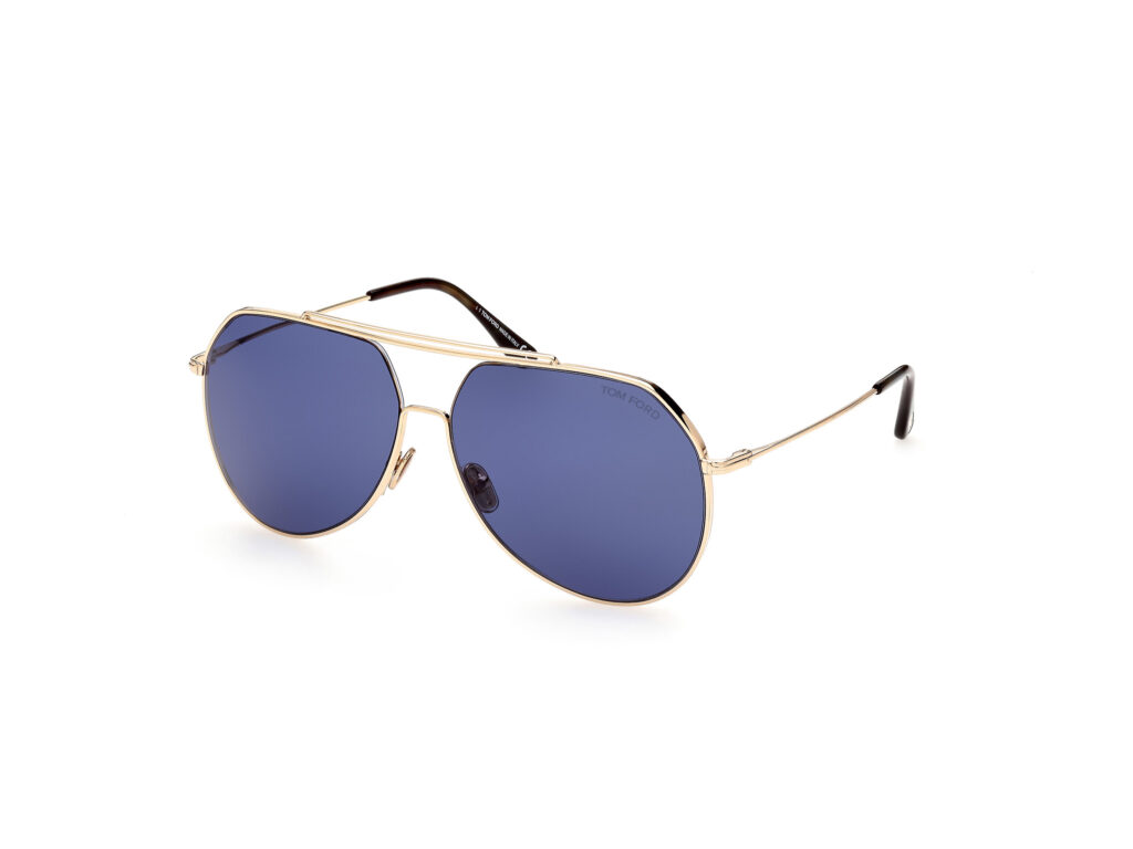 Occhiali da Sole TOM FORD FT0926 CLYDE-28V oro rosé lucido / blu