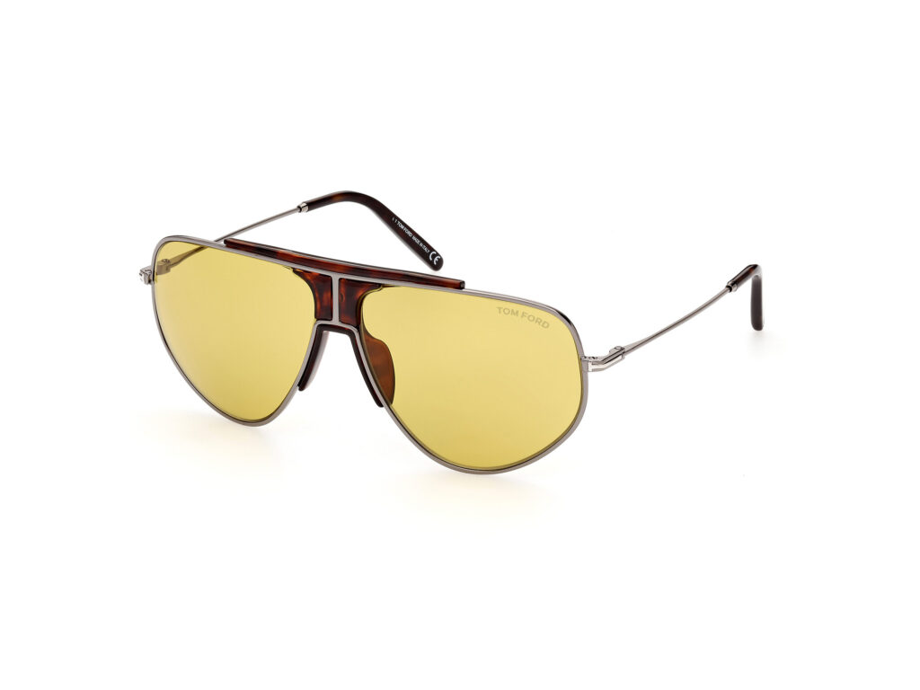 Occhiali da Sole TOM FORD FT0928 ADDISON-12E rutenio scuro luc / marrone