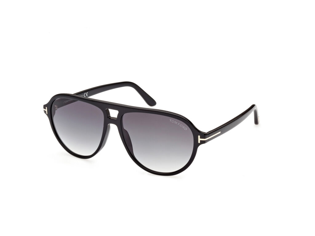 Occhiali da Sole TOM FORD FT0932 JEFFREY-01B nero lucido / fumo grad