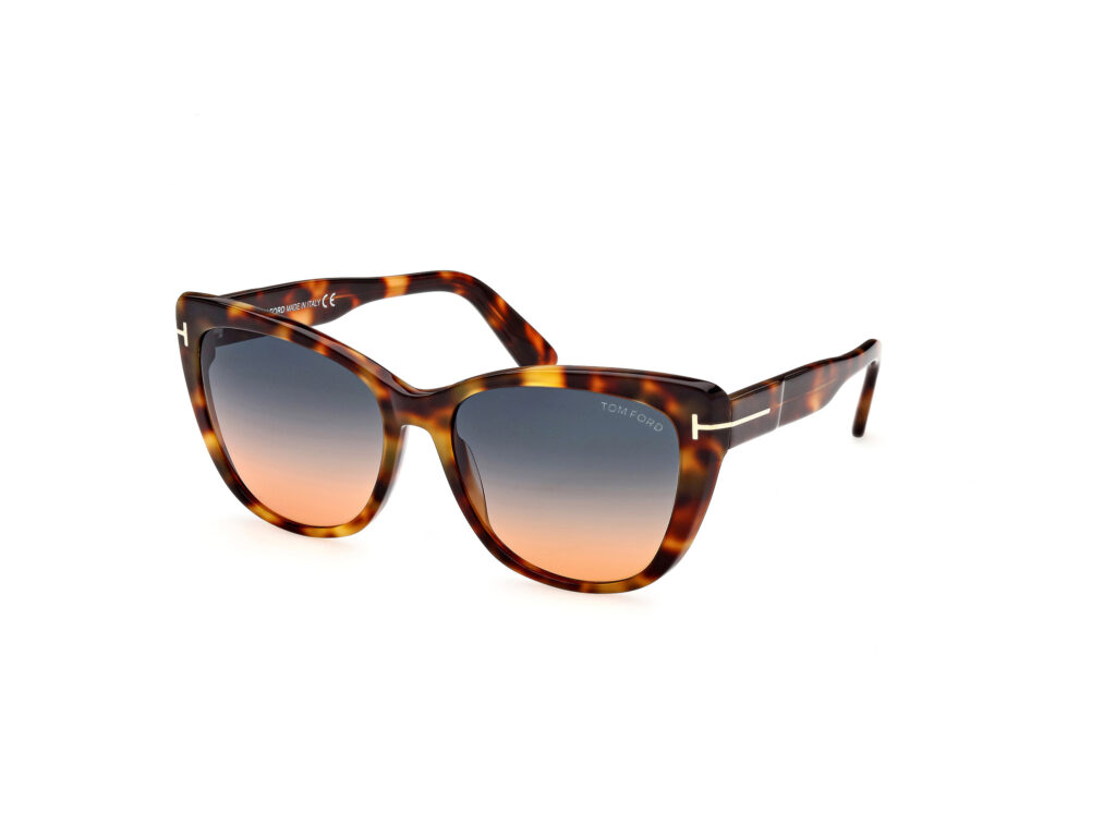 Occhiali da Sole TOM FORD FT0937 NORA-53W avana bionda / blu grad