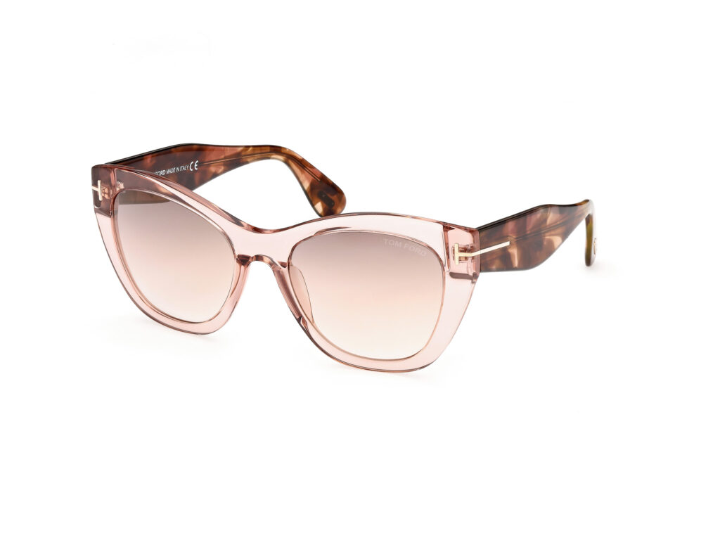 Occhiali da Sole TOM FORD FT0940 CARA-72G rosa luc / marrone specchiato