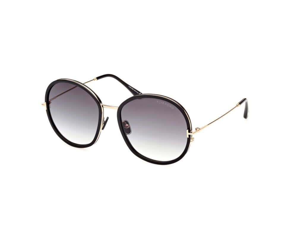 Occhiali da Sole TOM FORD FT0946 HUNTER-02-01B nero lucido / fumo grad