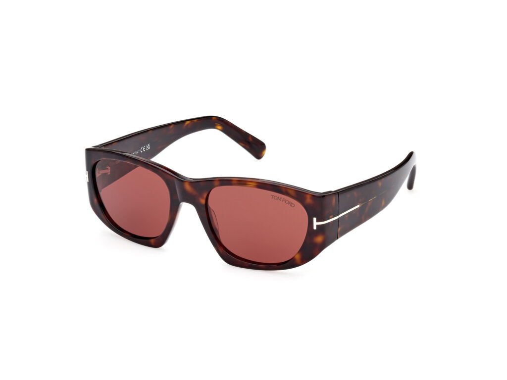 Occhiali da Sole TOM FORD FT0987 CYRILLE-02-52S avana scura / bordeaux