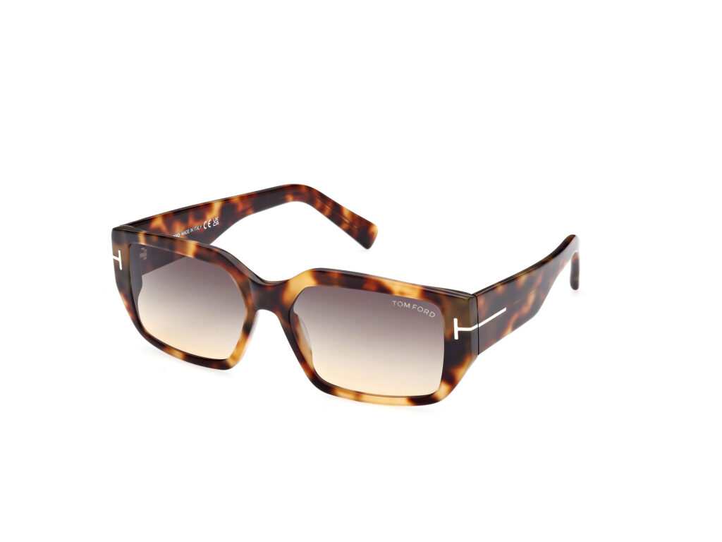 Occhiali da Sole TOM FORD FT0989 SILVANO-02-55B avana colorata / fumo grad