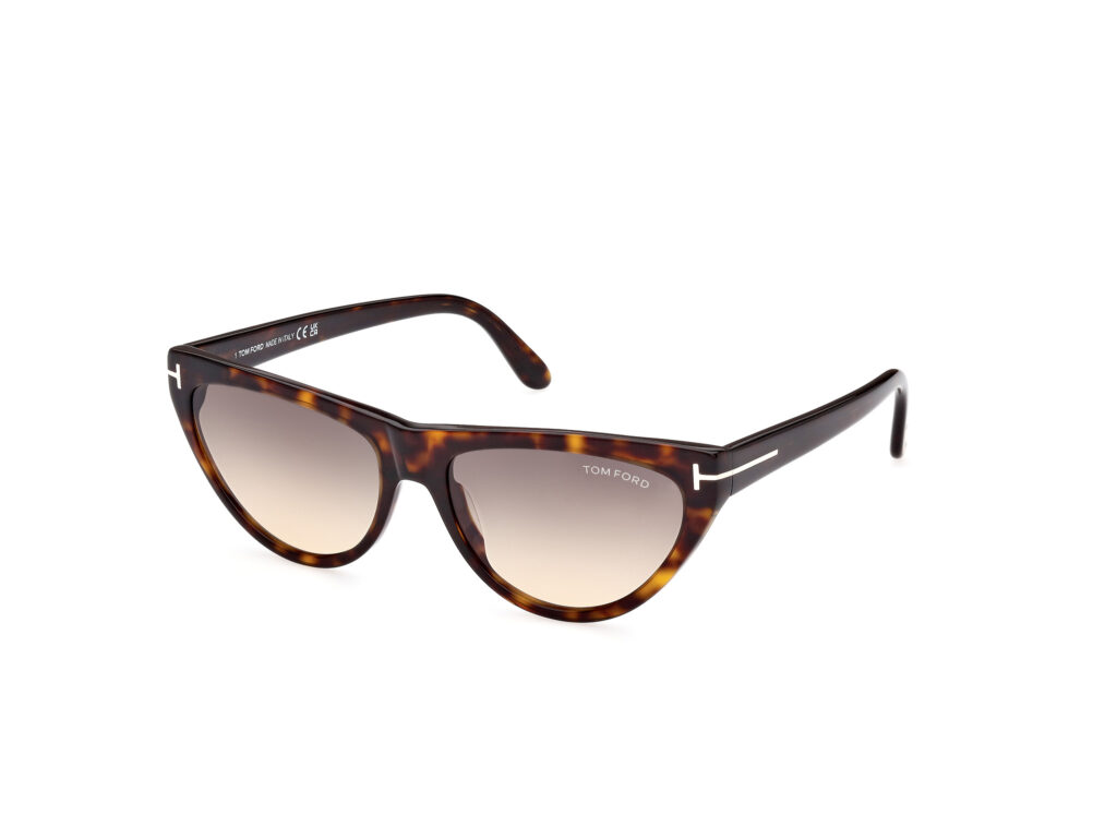 Occhiali da Sole TOM FORD FT0990 AMBER-02-52B avana scura / fumo grad