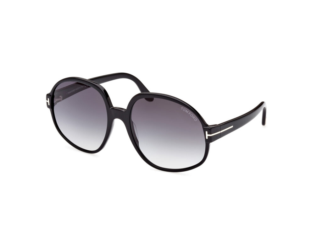 Occhiali da Sole TOM FORD FT0991 CLAUDE-02-01B nero lucido / fumo grad