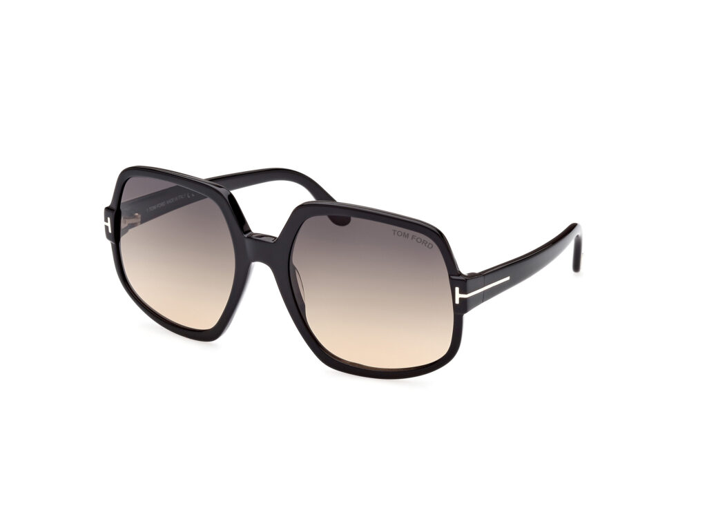 Occhiali da Sole TOM FORD FT0992 DELPHINE-02-01B nero lucido / fumo grad