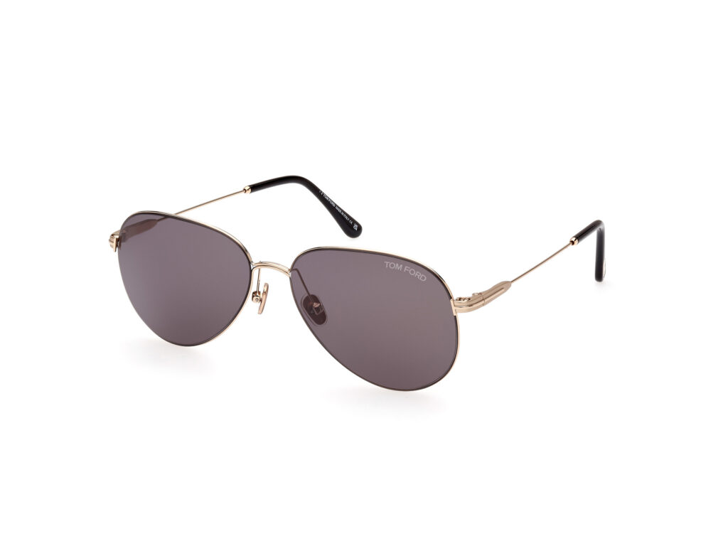 Occhiali da Sole TOM FORD FT0993 PORSCHA-28A oro rosé lucido / fumo