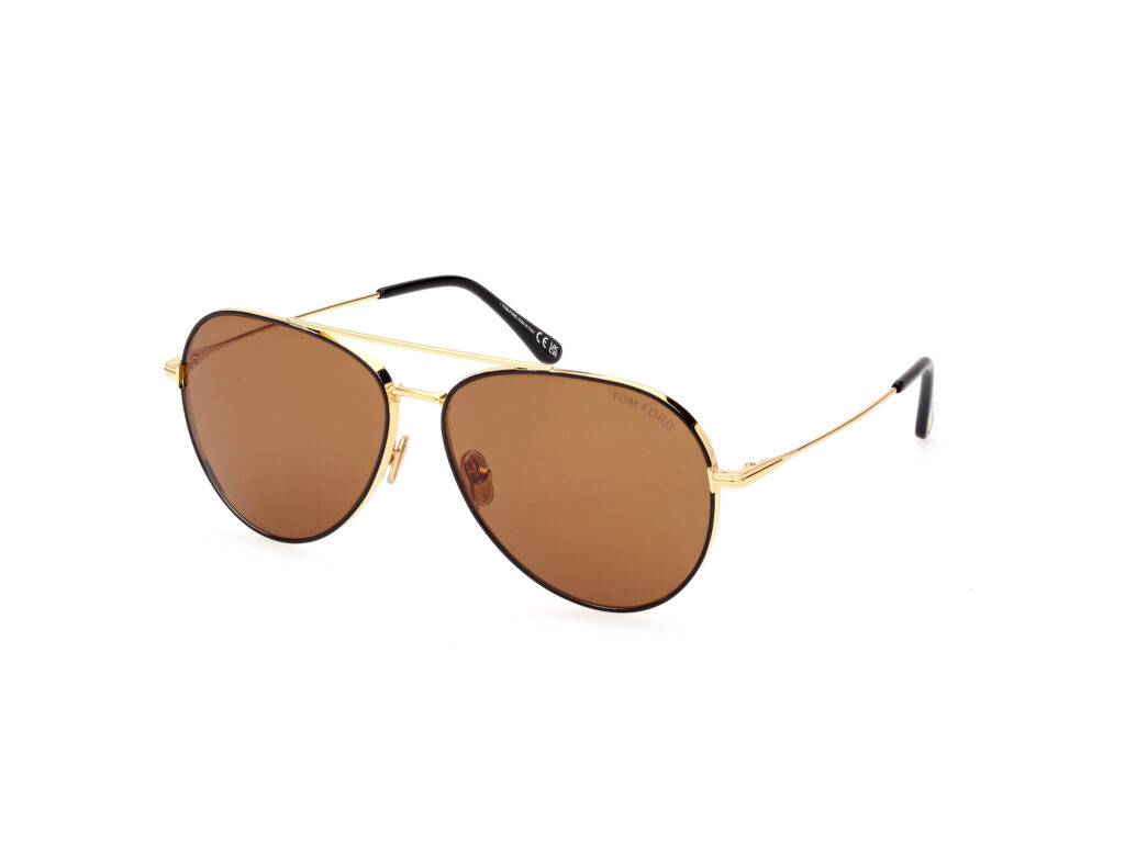 Occhiali da Sole TOM FORD FT0996 DASHEL-02-01J nero lucido / roviex