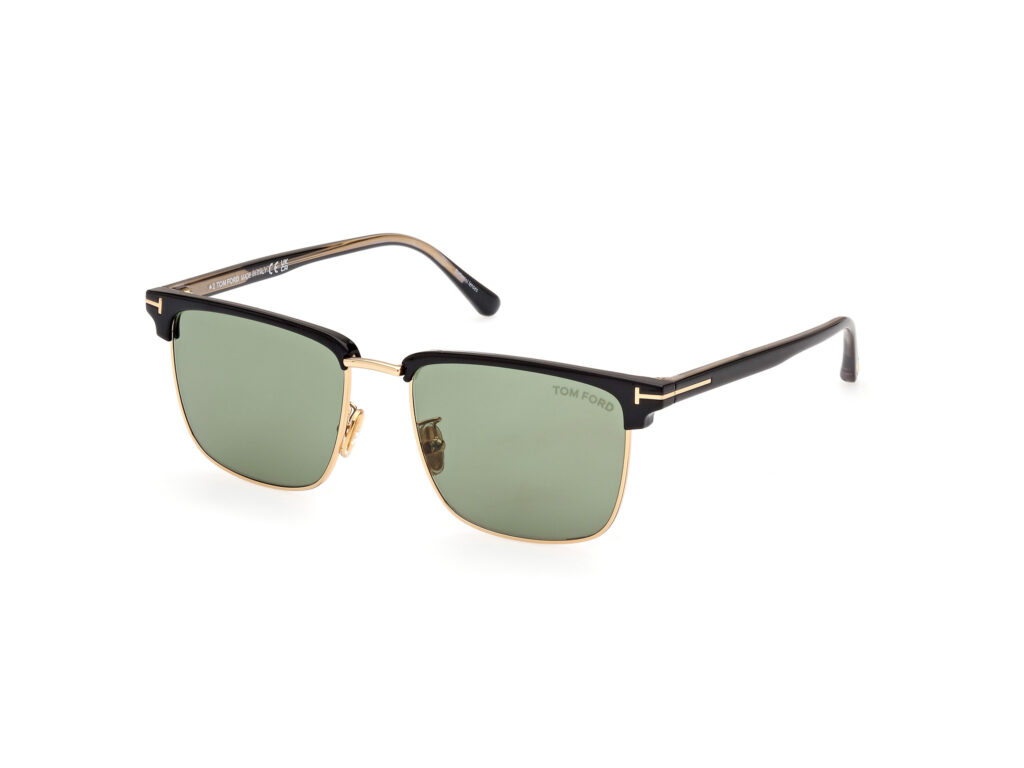 Occhiali da Sole TOM FORD FT0997-H HUDSON-02-01N nero lucido / verde