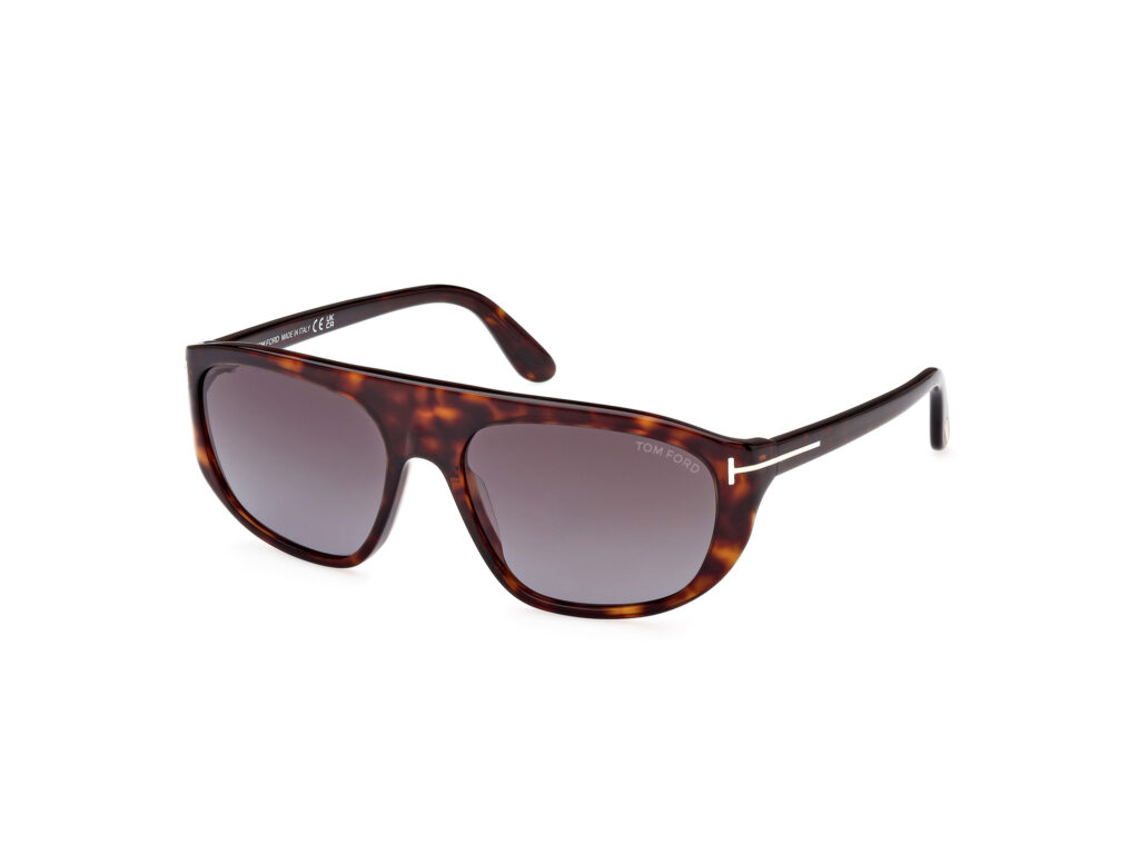 Occhiali da Sole TOM FORD FT1002 EDWARD-02-52B avana scura / fumo grad