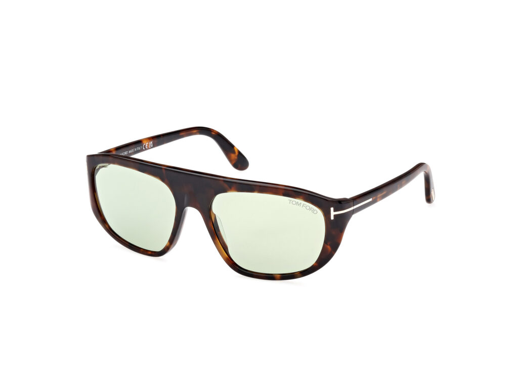 Occhiali da Sole TOM FORD FT1002 EDWARD-02-52N avana scura / verde