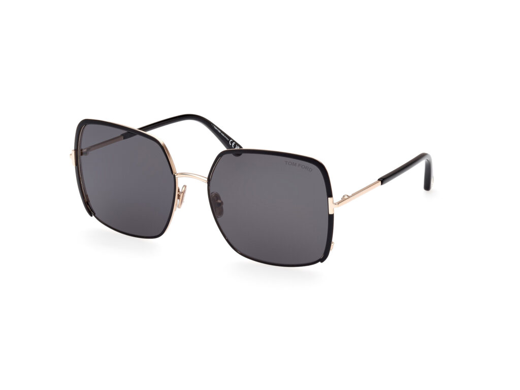 Occhiali da Sole TOM FORD FT1006 RAPHAELA-02A nero opaco / fumo