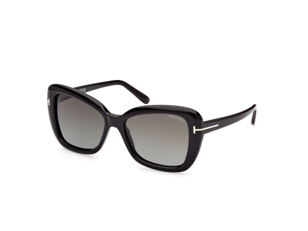 Occhiali da Sole TOM FORD FT1008 MAEVE-01B nero lucido / fumo grad