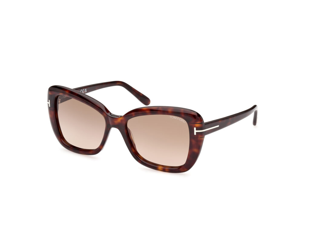 Occhiali da Sole TOM FORD FT1008 MAEVE-52F avana scura / marrone grad