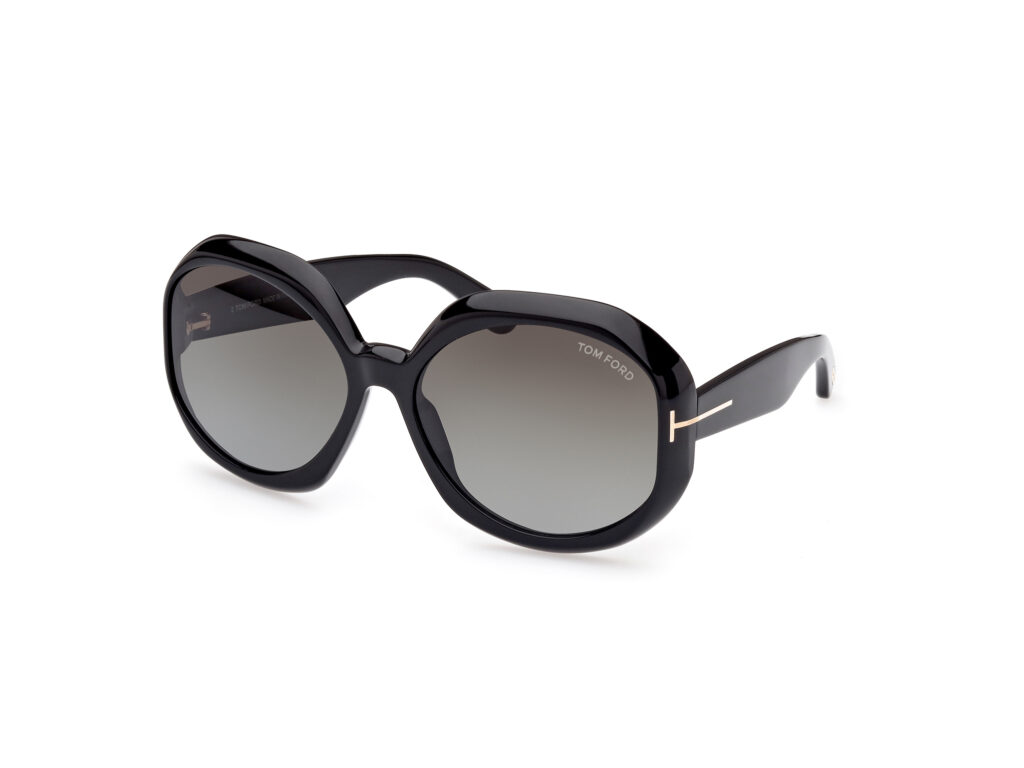 Occhiali da Sole TOM FORD FT1011 GEORGIA-02-01B nero lucido / fumo grad