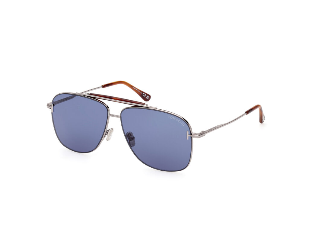 Occhiali da Sole TOM FORD FT1017 JADEN-14V rutenio chiaro luc / blu