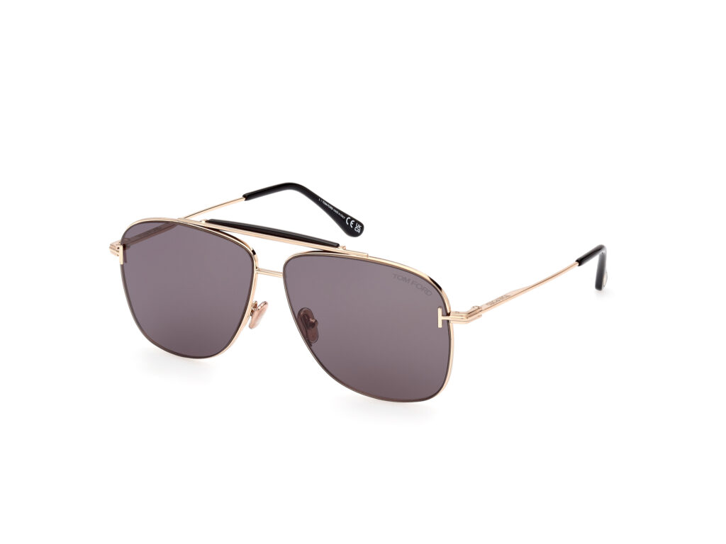 Occhiali da Sole TOM FORD FT1017 JADEN-28A oro rosé lucido / fumo