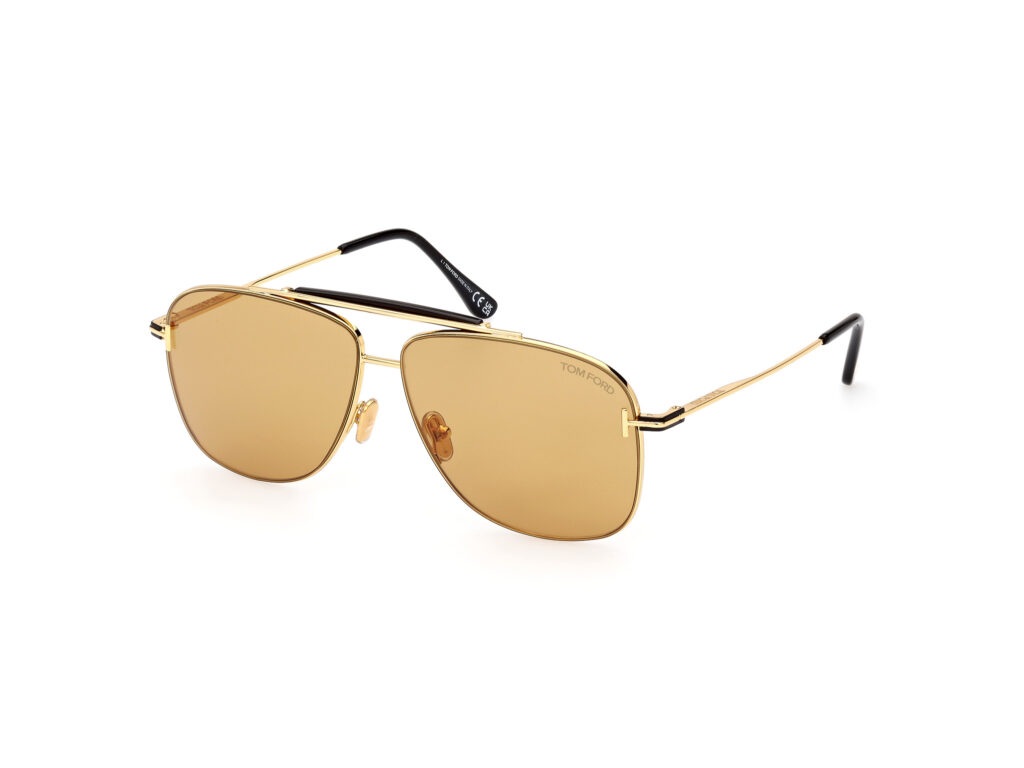 Occhiali da Sole TOM FORD FT1017 JADEN-30E oro carico lucido / marrone