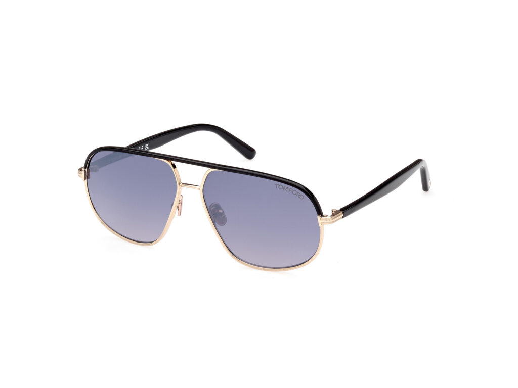 Occhiali da Sole TOM FORD FT1019 MAXWELL-28B oro rosé lucido / fumo grad