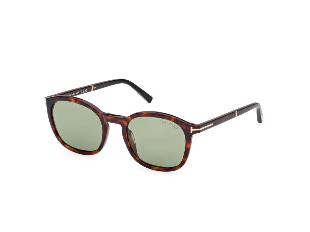 Occhiali da Sole TOM FORD FT1020 JAYSON-52N avana scura / verde