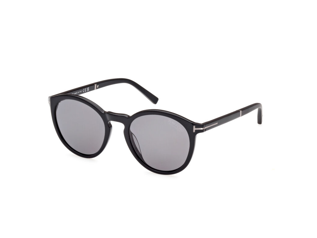 Occhiali da Sole TOM FORD FT1021-N ELTON-01D nero lucido / fumo polar