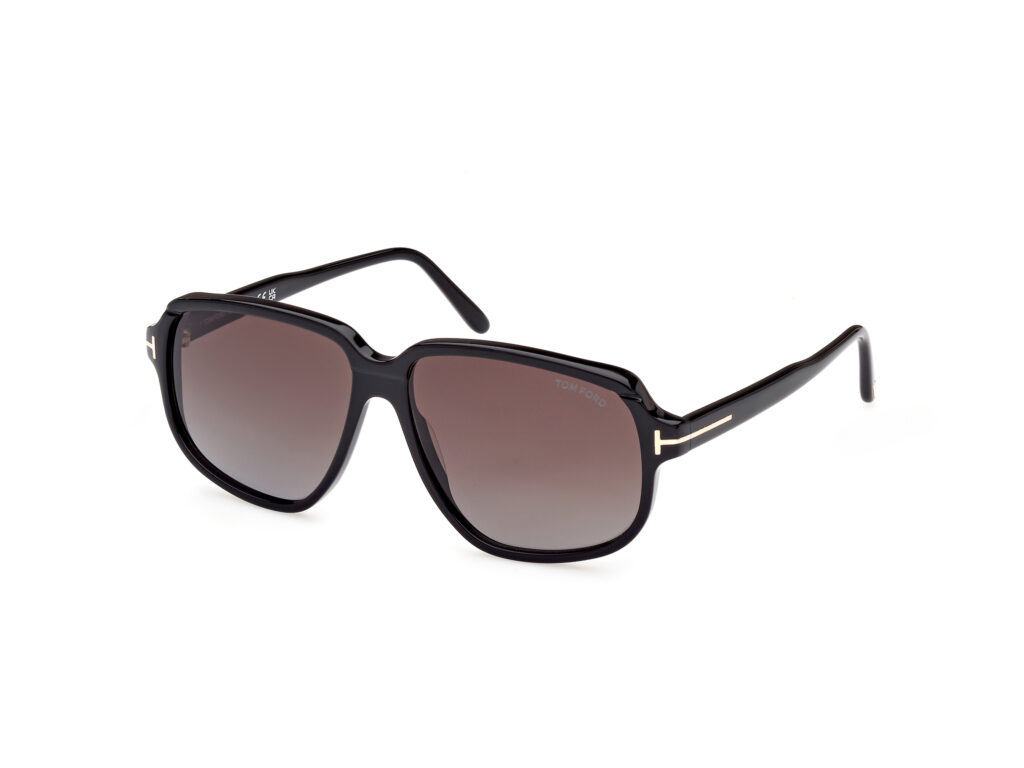 Occhiali da Sole TOM FORD FT1024 ANTON-01B nero lucido / fumo grad