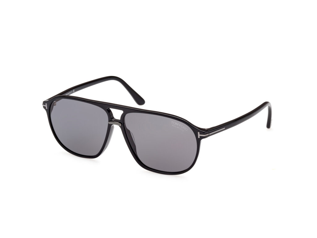 Occhiali da Sole TOM FORD FT1026-N BRUCE-01D nero lucido / fumo polar