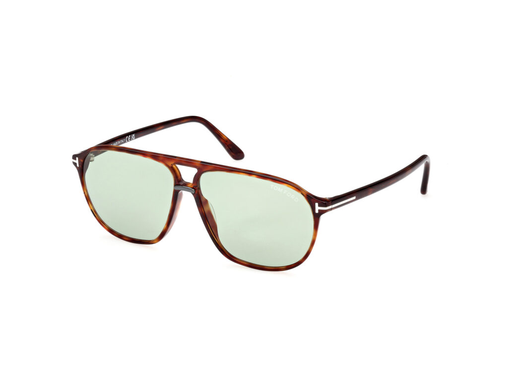 Occhiali da Sole TOM FORD FT1026 BRUCE-54N avana rossa / verde