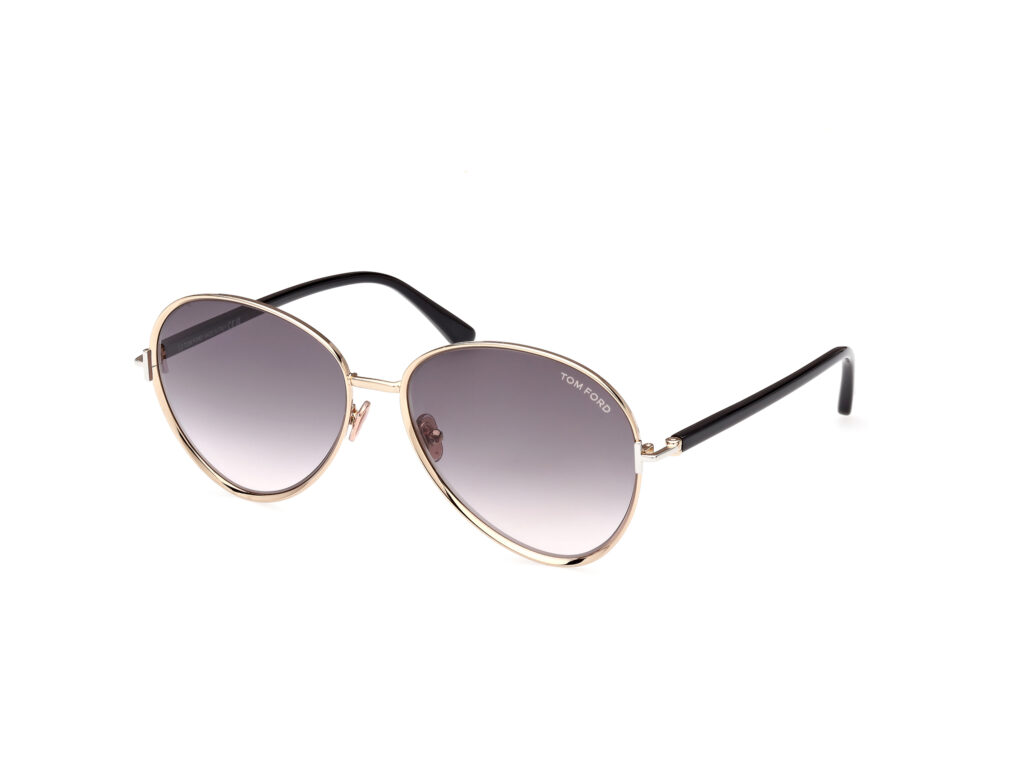 Occhiali da Sole TOM FORD FT1028 RIO-28B oro rosé lucido / fumo grad