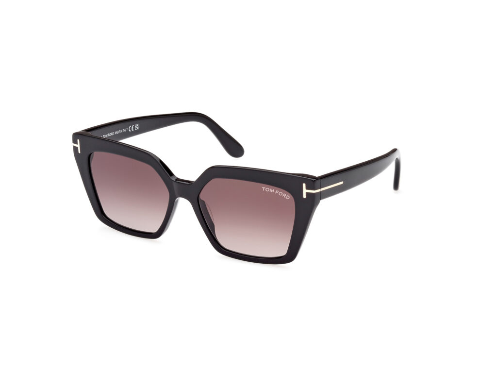 Occhiali da Sole TOM FORD FT1030 WINONA-01Z nero lucido / viola grad e/o specchiato