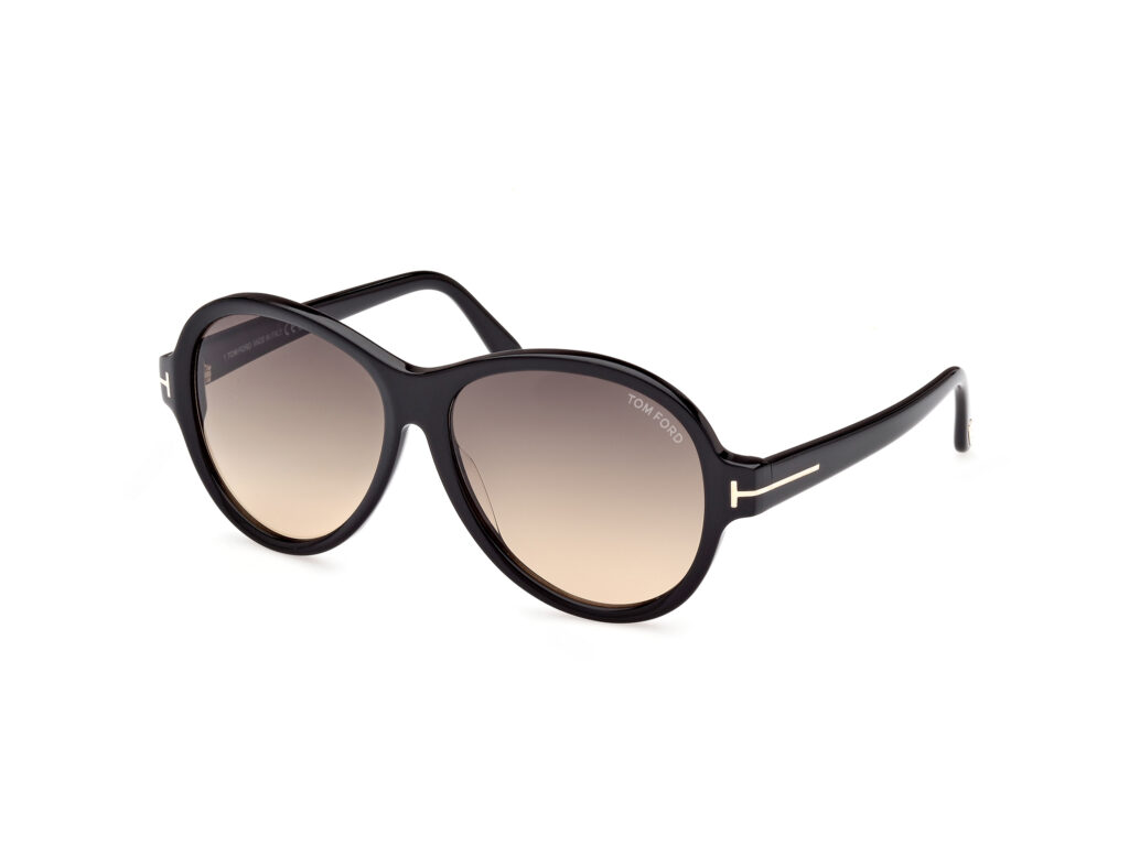 Occhiali da Sole TOM FORD FT1033 CAMRYN-01B nero lucido / fumo grad