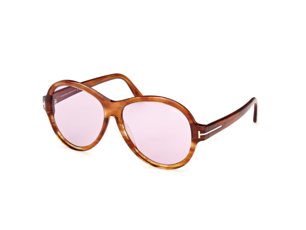 Occhiali da Sole TOM FORD FT1033 CAMRYN-45Y marrone chiaro luc / viola