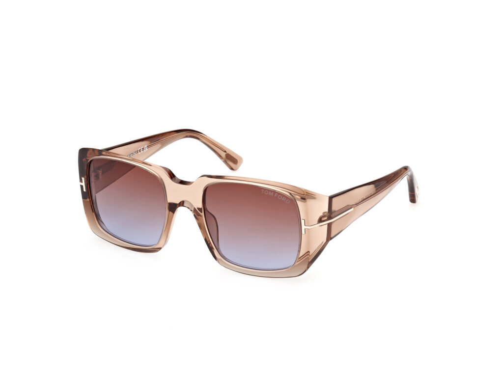 Occhiali da Sole TOM FORD FT1035 RYDER-02-45F marrone chiaro luc / marrone grad