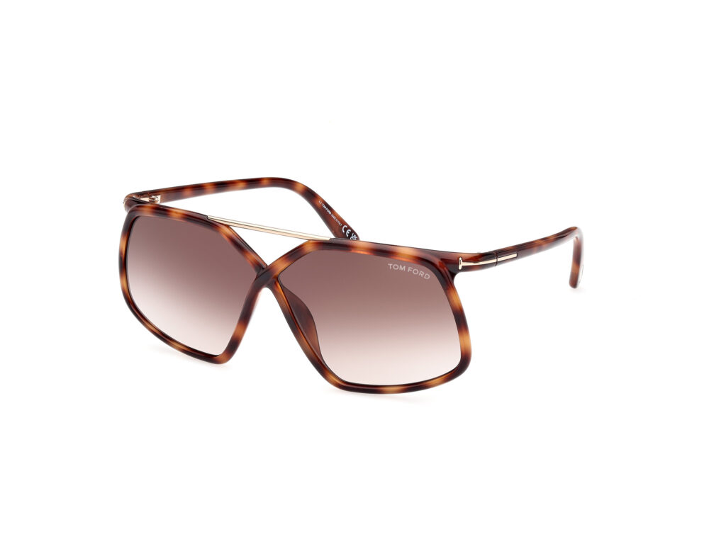 Occhiali da Sole TOM FORD FT1038 MERYL-52F avana scura / marrone grad