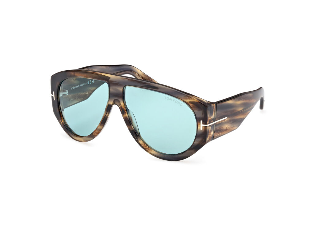 Occhiali da Sole TOM FORD FT1044 BRONSON-56V avana/altro / blu